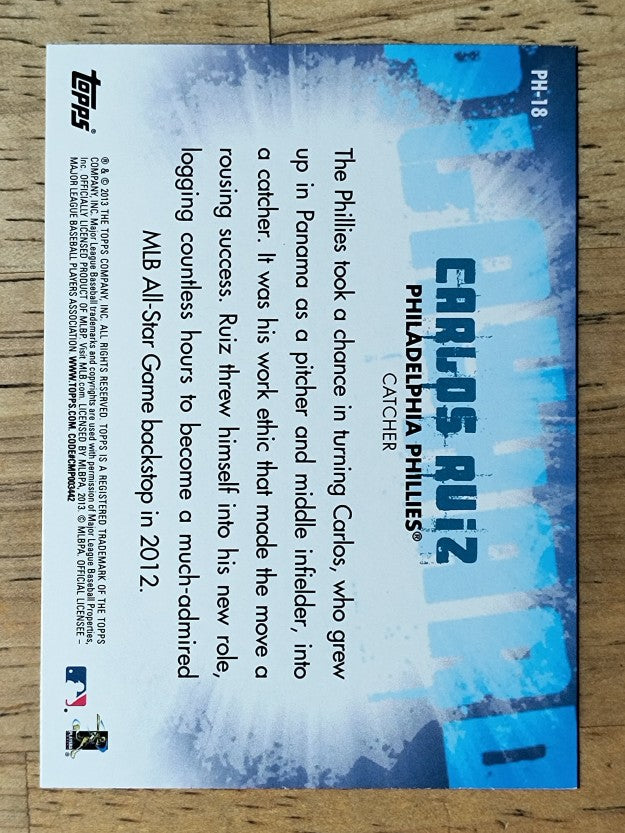 2013 Topps Opening Day Play Hard #PH18 Carlos Ruiz