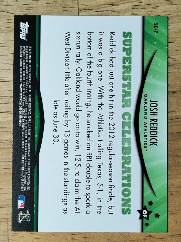 2013 Topps Opening Day Superstar Celebrations #SC7 Josh Reddick