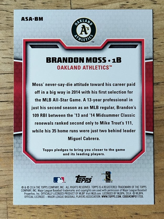 2014 Topps Update All Star Access #ASABM Brandon Moss