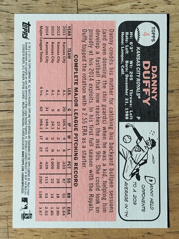 2015 Topps Heritage #4 Danny Duffy