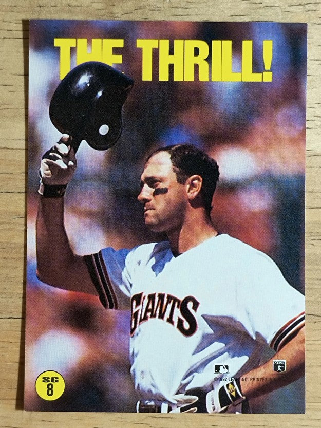 1993 Donruss Spirit of the Game #SG8 Will Clark