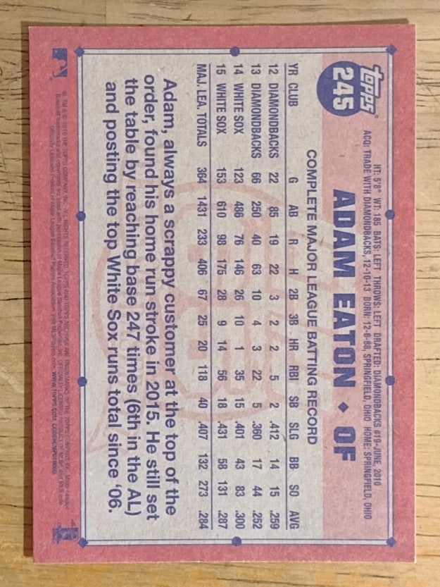 2016 Topps Archives #245 Adam Eaton