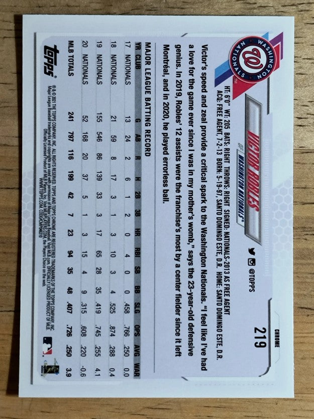 2021 Topps Chrome #219 Victor Robles