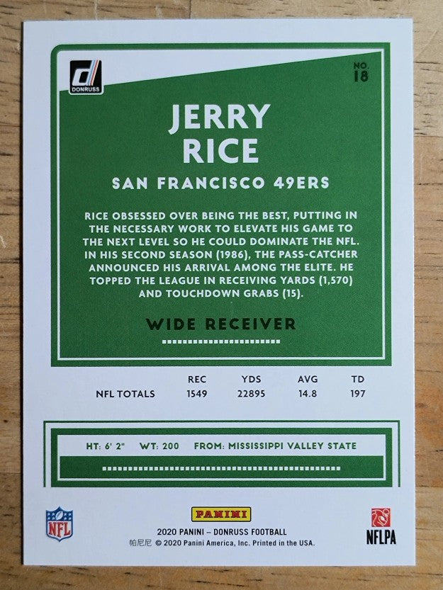 2020 Donruss #18 Jerry Rice