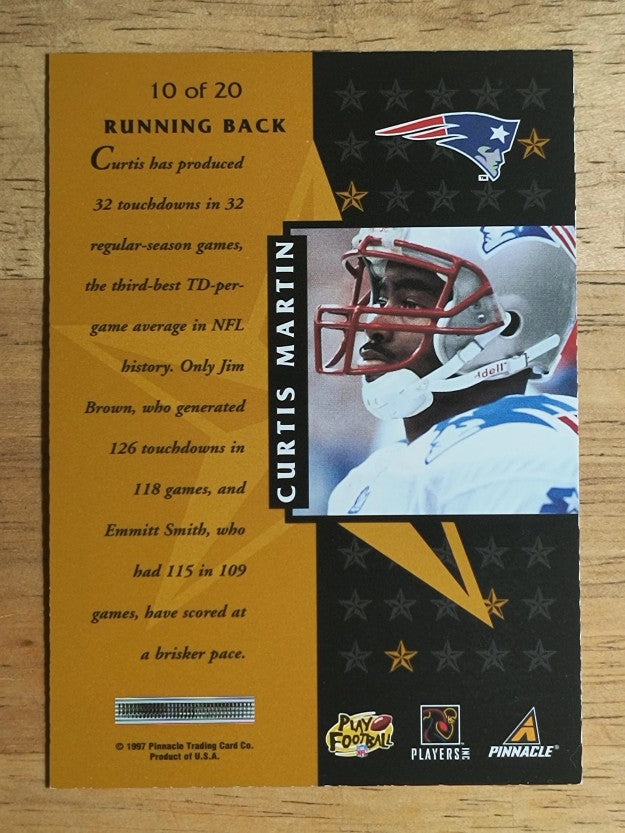 1997 Pinnacle Certified Certified Team Gold #10 Curtis Martin
