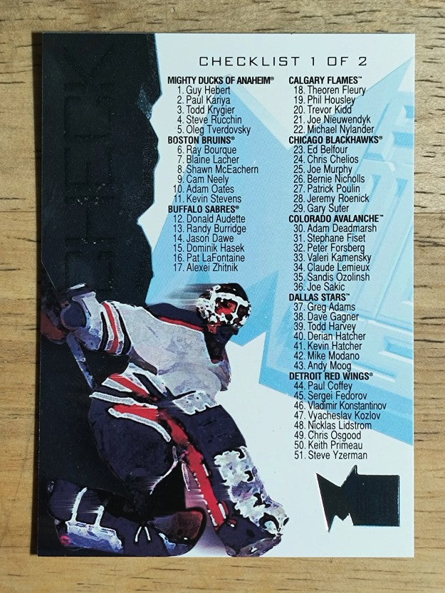 1995-96 Metal #199 Checklist 1-114