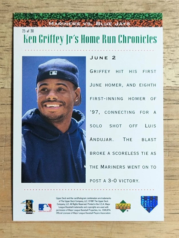 1998 Upper Deck Griffey Home Run Chronicles #25 Ken Griffey Jr./June 2
