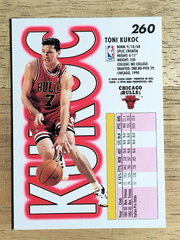 1993-94 Fleer #260 Toni Kukoc RC