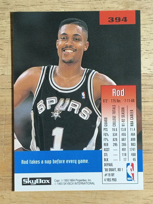 1992-93 SkyBox #394 Rod Strickland