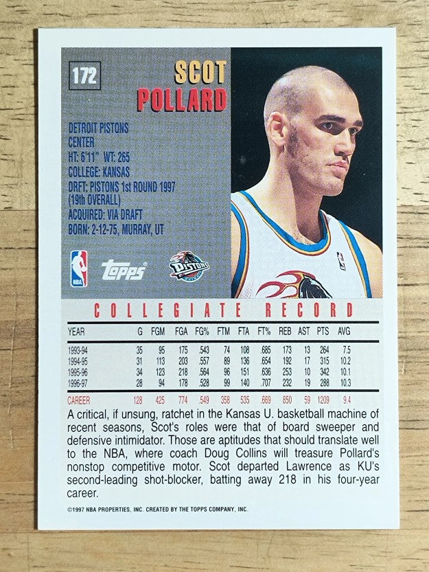 1997-98 Topps #172 Scot Pollard RC