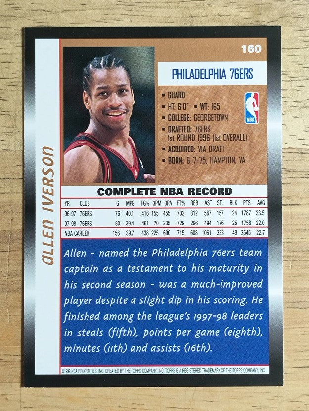 1998-99 Topps #160 Allen Iverson