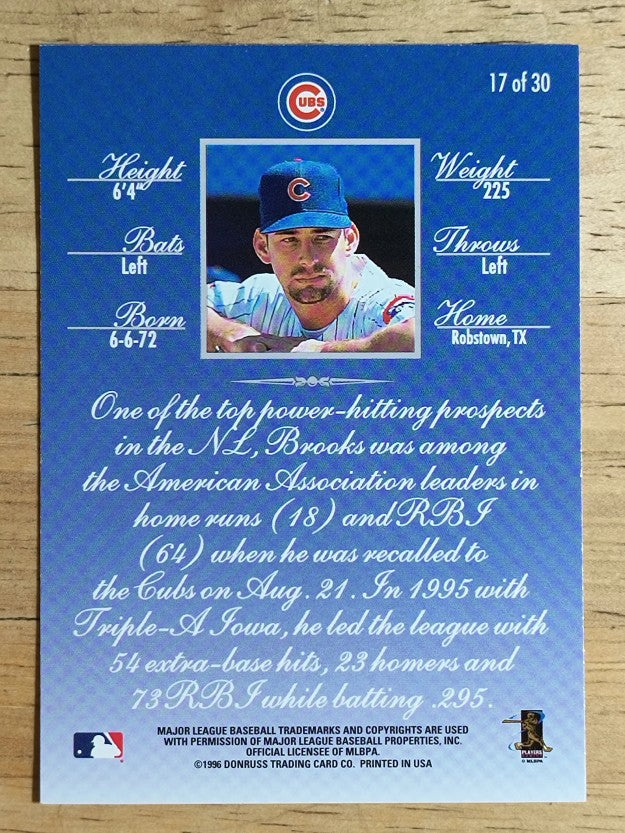 1997 Donruss Rated Rookies #17 Brooks Kieschnick
