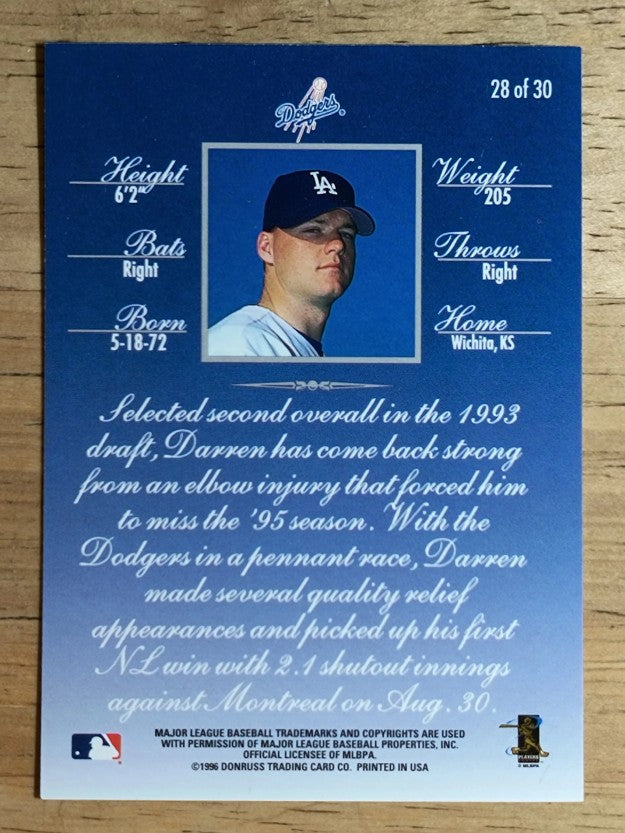 1997 Donruss Rated Rookies #28 Darren Dreifort