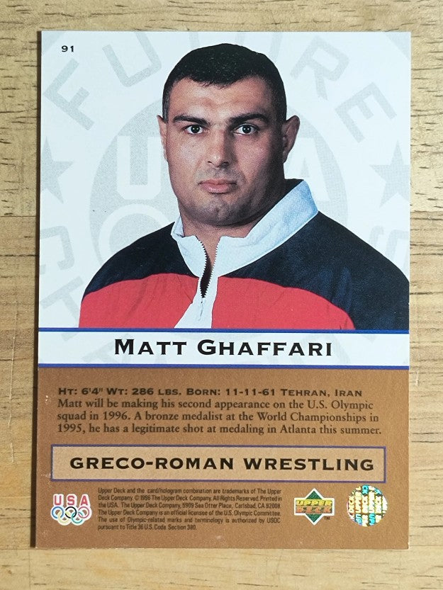 1996 Upper Deck U.S. Olympic #91 Matt Ghaffari