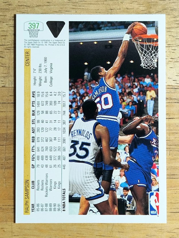 1991-92 Upper Deck #397 Ralph Sampson
