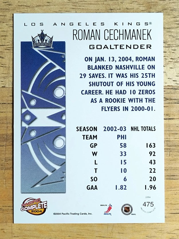 2003-04 Pacific Complete #475 Roman Cechmanek