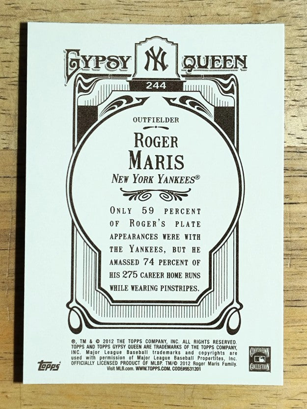 2012 Topps Gypsy Queen #244 Roger Maris
