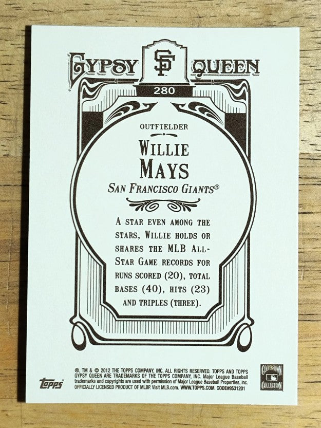 2012 Topps Gypsy Queen #280 Willie Mays