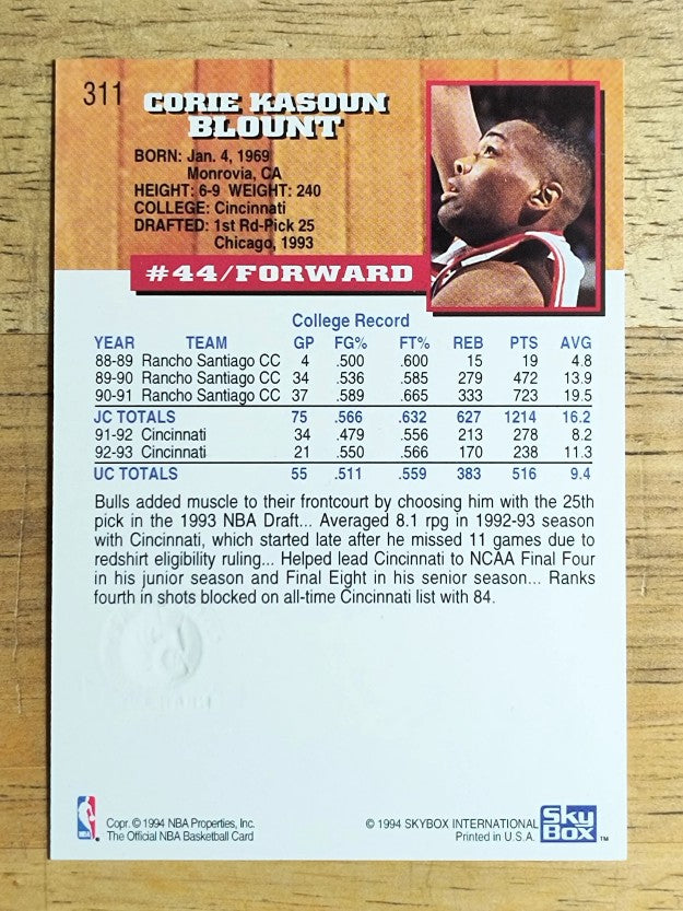 1993-94 Hoops Fifth Anniversary Gold #311 Corie Blount (NM)