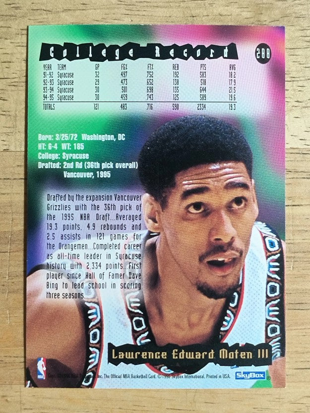 1995-96 Hoops #288 Lawrence Moten RC