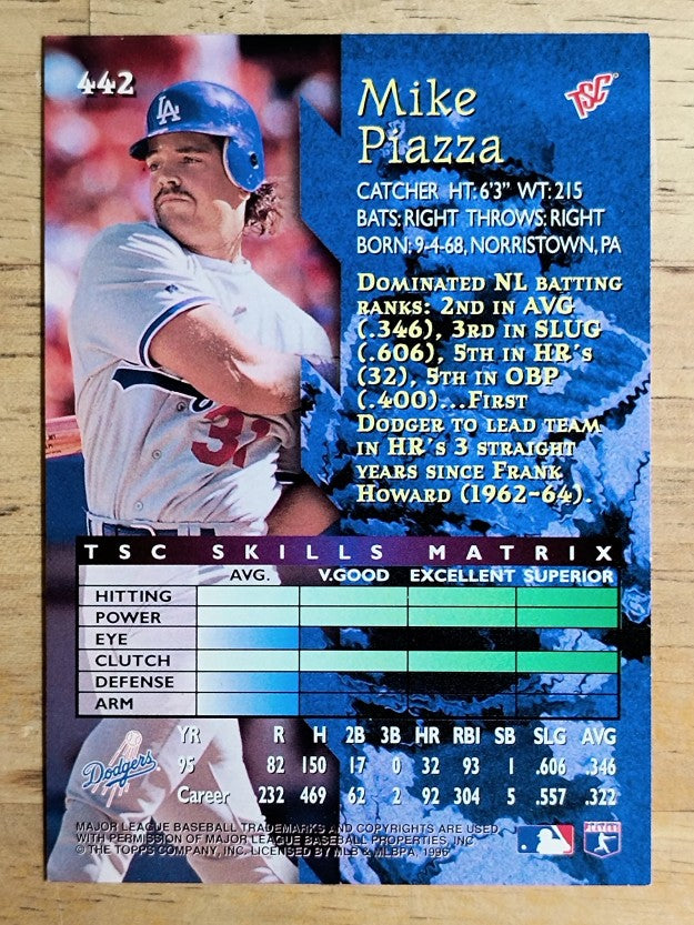 1996 Stadium Club #442 Mike Piazza
