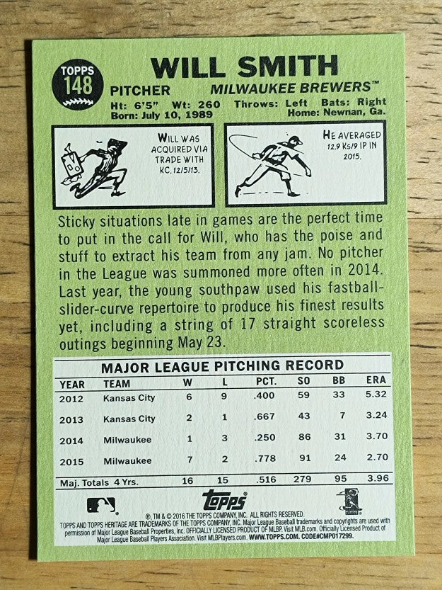 2016 Topps Heritage #148 Will Smith