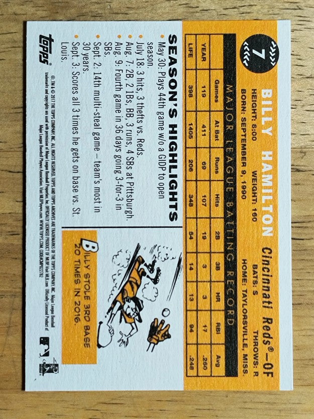2017 Topps Archives #7 Billy Hamilton