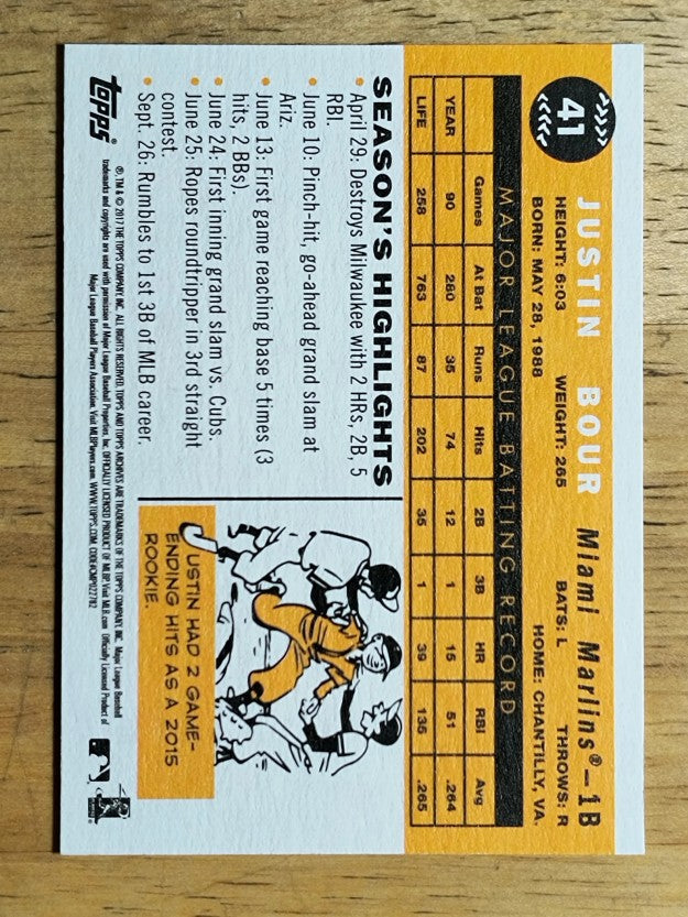 2017 Topps Archives #41 Justin Bour