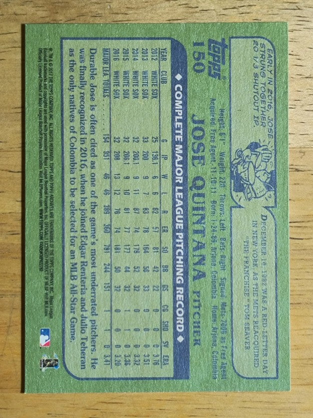 2017 Topps Archives #150 Jose Quintana