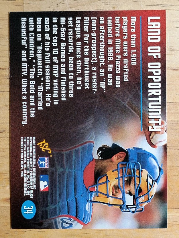 1996 Stadium Club Members Only 50 #34 Mike Piazza