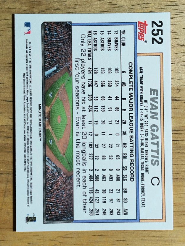 2017 Topps Archives #252 Evan Gattis
