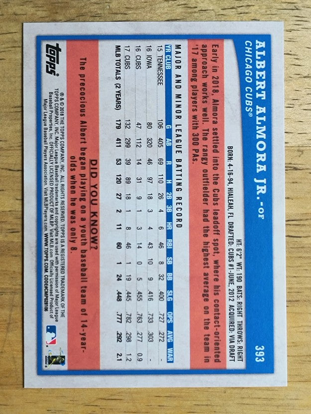 2018 Topps Big League #393 Albert Almora Jr.