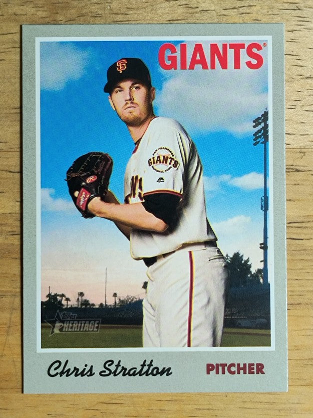 2019 Topps Heritage #13 Chris Stratton