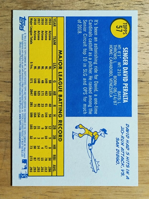 2019 Topps Heritage #57 David Peralta