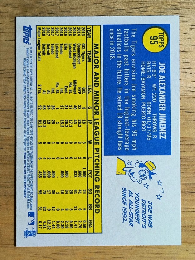 2019 Topps Heritage #95 Joe Jimenez