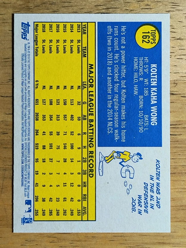 2019 Topps Heritage #162 Kolten Wong