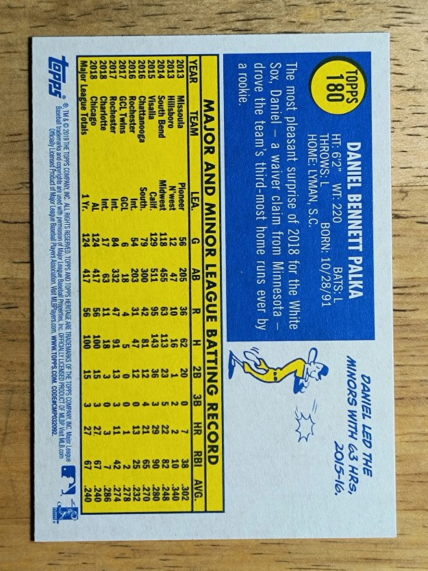 2019 Topps Heritage #180 Daniel Palka