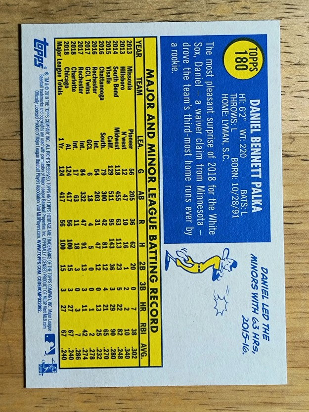 2019 Topps Heritage #180 Daniel Palka