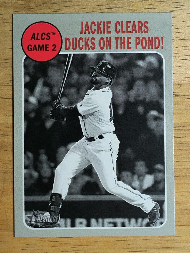 2019 Topps Heritage #199 Jackie Bradley Playoff HL