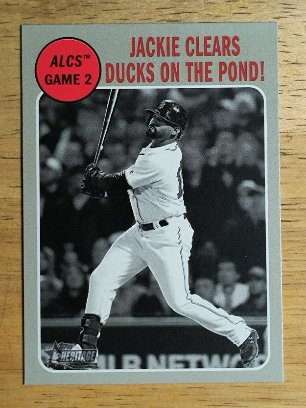 2019 Topps Heritage #199 Jackie Bradley Playoff HL