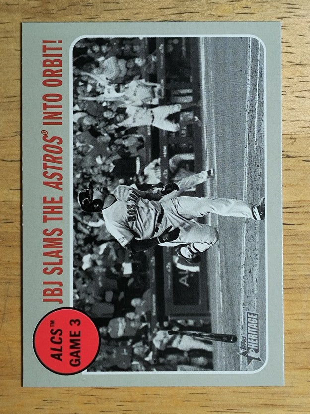 2019 Topps Heritage #200 Jackie Bradley Playoff HL
