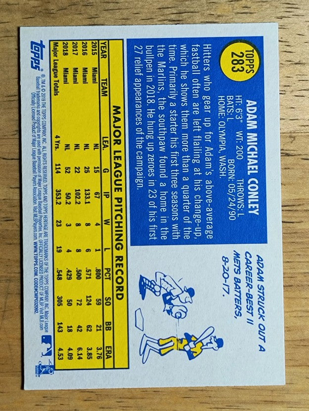2019 Topps Heritage #283 Adam Conley