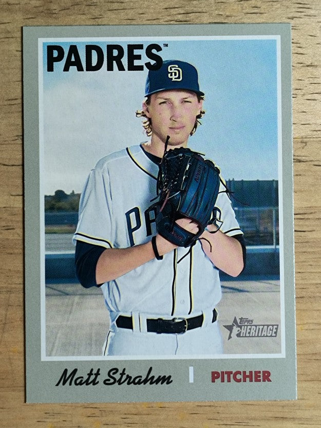 2019 Topps Heritage #314 Matt Strahm