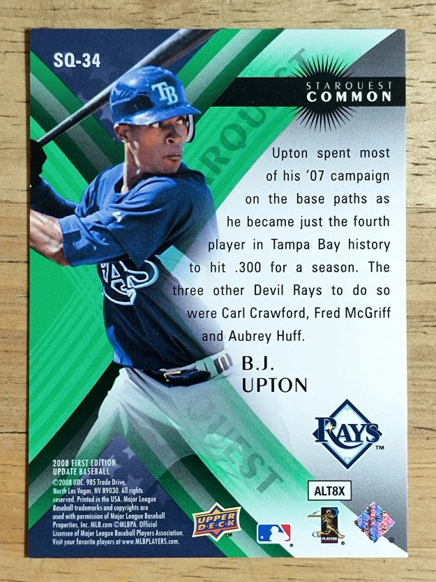 2008 Upper Deck First Edition StarQuest #SQ34 B.J. Upton