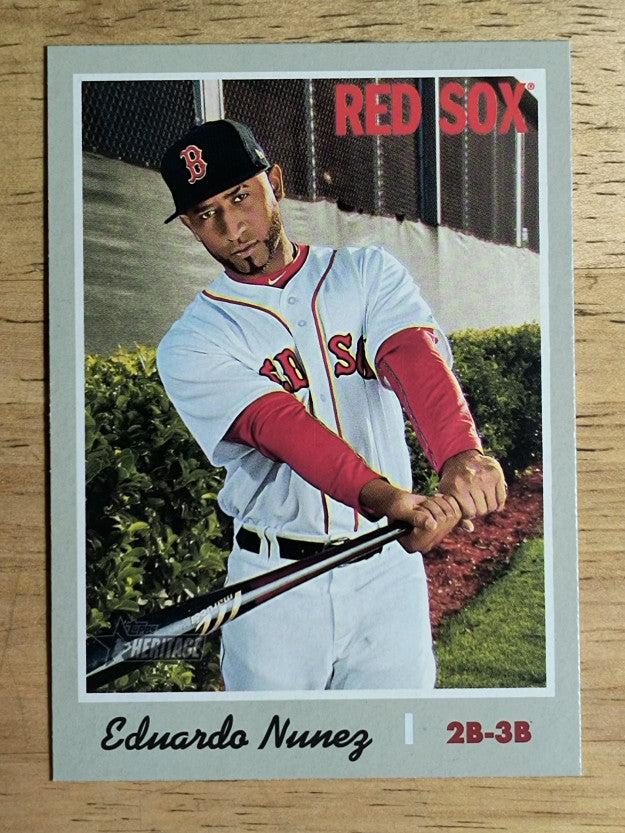 2019 Topps Heritage #340 Eduardo Nunez