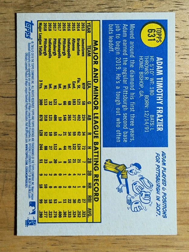 2019 Topps Heritage #631 Adam Frazier