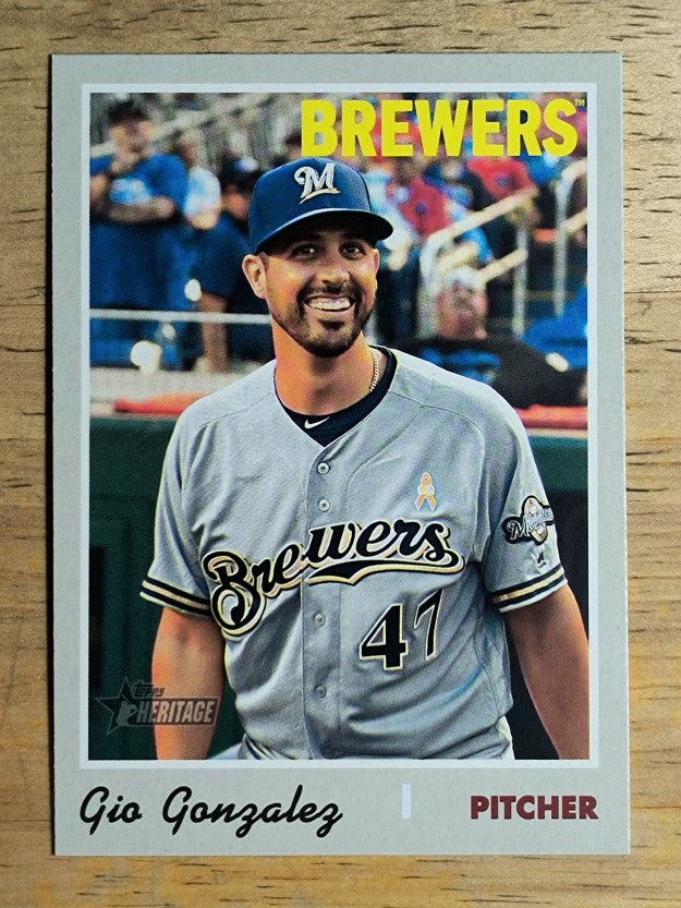 2019 Topps Heritage #709 Gio Gonzalez SP