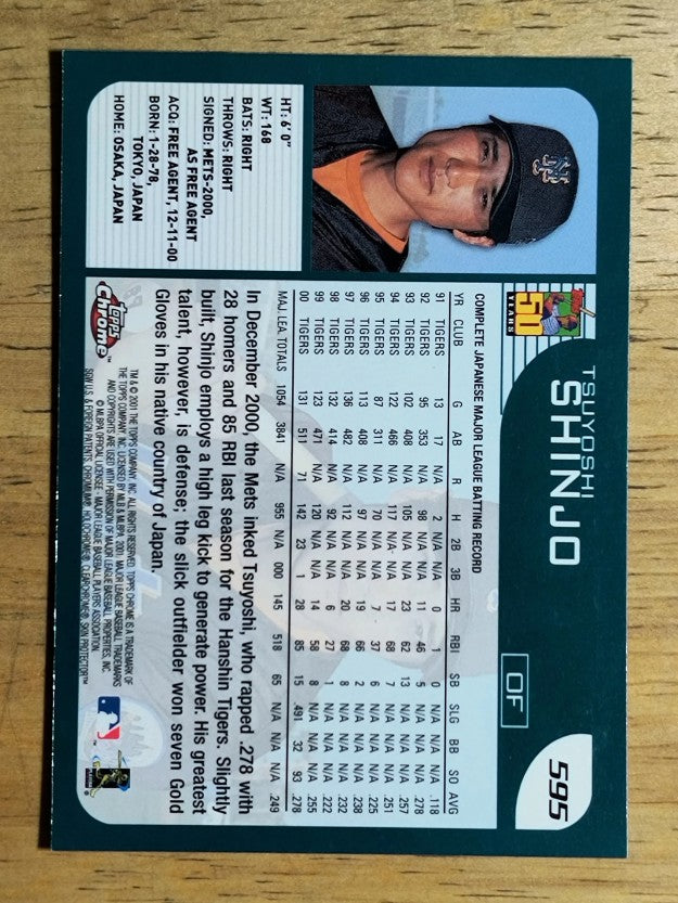 2001 Topps Chrome #595 Tsuyoshi Shinjo RC