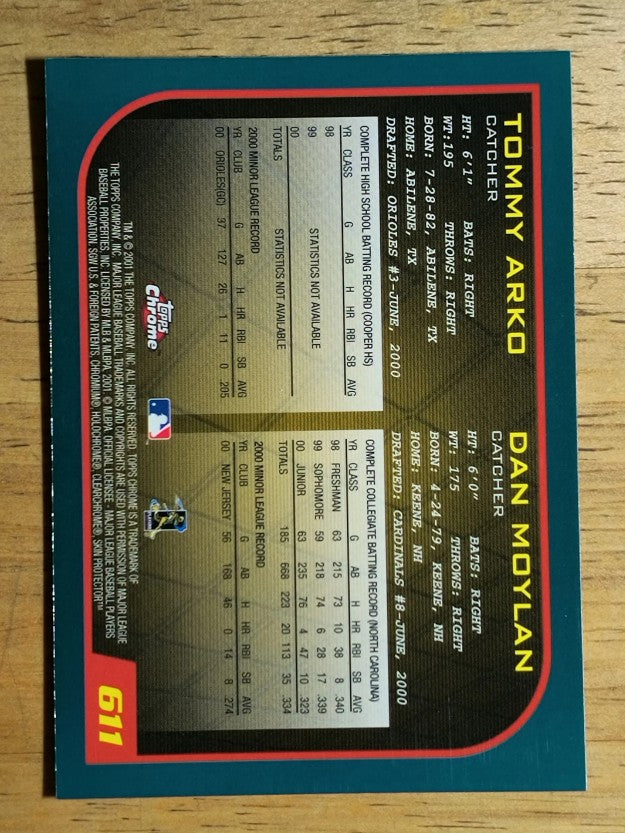 2001 Topps Chrome #611 T.Arko RC/D.Moylan RC