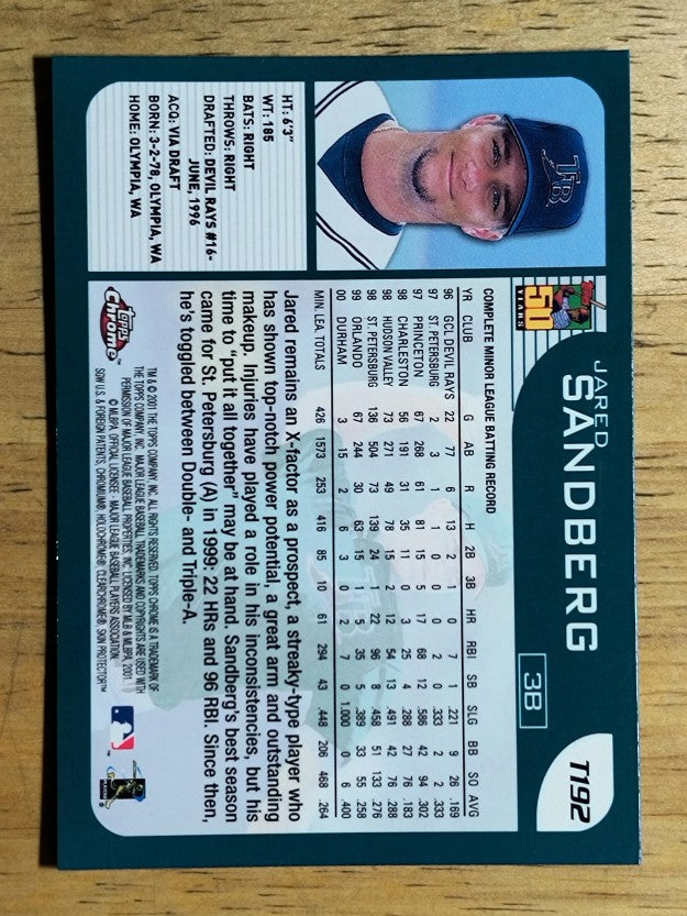 2001 Topps Chrome Traded #T192 Jared Sandberg